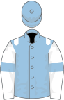 Light blue, white epaulets, white sleeves, light blue armlets