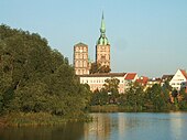 View from the west, Knieperteich in the foreground