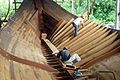 Building the Naga Pelangi, 2004 – frames are adjusted to hull
