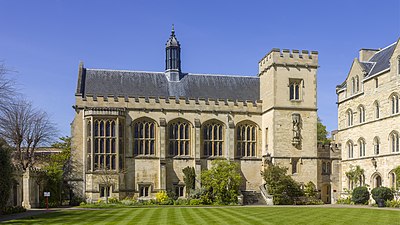 The hall of Pembroke College (1848), designed by the architect John Hayward.