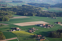 Aerial view of Scheunen village