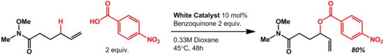 Allylic Esterification Reaction Scheme