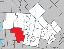 Location within Les Laurentides RCM