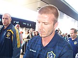 David Beckham signing autographs in New Zealand