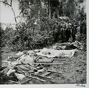 Dead civilians in Suomussalmi on 7 July 1943.