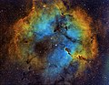 Widefield view of the IC1396 nebula in SHO Hubble palette
