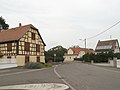 Fortschwihr, view to a street: Rue du Rhin