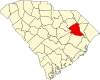 State map highlighting Florence County