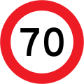 70 km/h speed limit