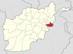 楠格哈尔省在阿富汗的位置