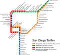 Alternative San Diego Trolley map