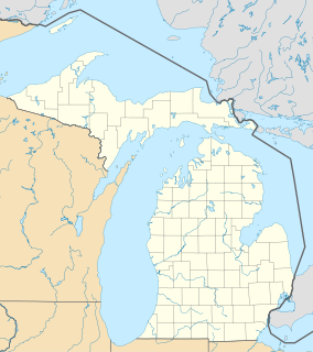 Map showing the location of Kellogg Biological Station