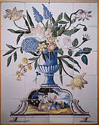 Tile flower painting