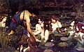 约翰·威廉·沃特豪斯《海拉斯与宁芙们》，1896年，现藏于曼彻斯特美术馆