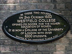 Plaque at 4 & 6 Maresfield Gardens, Hampstead