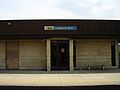 Huntington's Amtrak station, as seen from the tracks