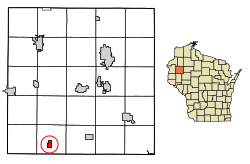 Location of Prairie Farm in Barron County, Wisconsin