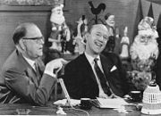 Prime Minister Tage Erlander (left) and Lennart Hyland in 1962.