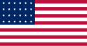 US Flag with 24 stars. In use 4 July 1822 – 3 July 1836.