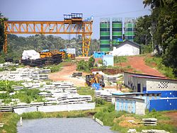 Under construction Kollam Bypass near Thrikkadavoor