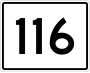 State Route 116 marker