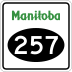 Provincial Road 257 marker