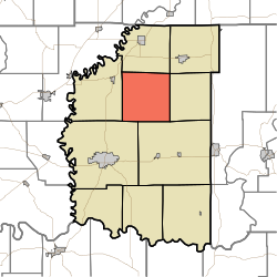 Location of Bogard Township in Daviess County