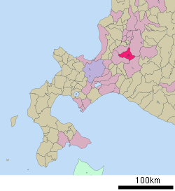 三笠市在北海道的位置