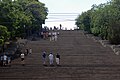 Potemkin Stairs; the landings are invisible from the bottom.