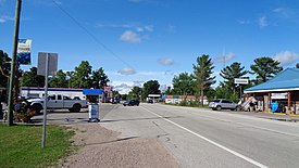 Looking north along M-123