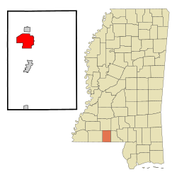 麦库姆在密西西比州的位置