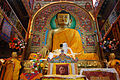 The statue of the Sakyamuni Buddha in the Tawang Gompa, Arunachal Pradesh