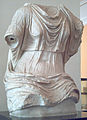 Roman marble torso from the 1st century AD, showing a woman's clothing
