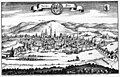 Copperplate print of Trier by Matthäus Merian (1646)