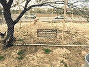 The adobe ruins of the Band Quarters which was built in 1879.