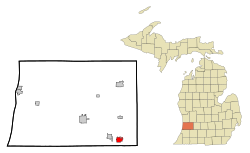 Location of Plainwell, Michigan