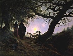 《凝望月亮的两人》(约1820年代晚期)