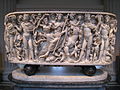 Roman marble sarcophagus with the Triumph of Dionysos and the Seasons (circa 260–270 AD)