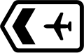 Sign F 221L Airport Direction