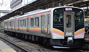 E129系A5編組（新潟駅高架前3番線にて）