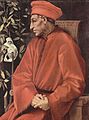 Image 4Cosimo de' Medici (pictured in a 16th century portrait by Pontormo) built an international financial empire and was one of the first Medici bankers. (from Capitalism)
