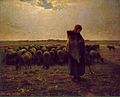 《牧羊女与羊群》，1864年，收藏于奥塞美术馆