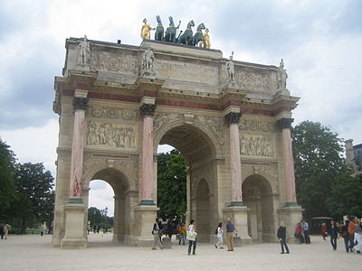 Arc de Triomphe du Carrousel (1809) built by the Emperor Napoleon to celebrate his victories.