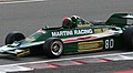 The Lotus 80 being driven at the 2008 Silverstone Classic race meeting.