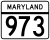 Maryland Route 973 marker