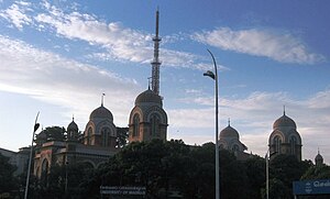 view of University of Madras from the beach