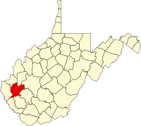 西维吉尼亚州林肯县地图
