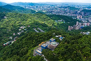 自指南宫远眺指南里境内与景美溪对岸之木栅市区