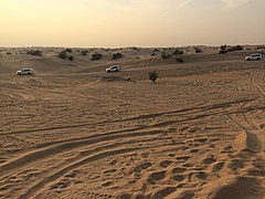 Off-road vehicles in deserts of Sharjah