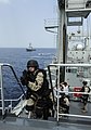 USS Mason and Weishanhu conducting a VBSS on 25 August 2013.